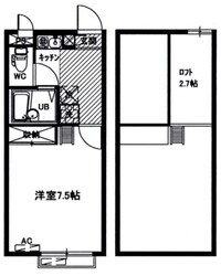 メインシティガーデン新井弐番館の物件間取画像